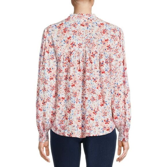 ✨ Time and Tru Women's Smocked Button Front Top✨ - Picture 3 of 7